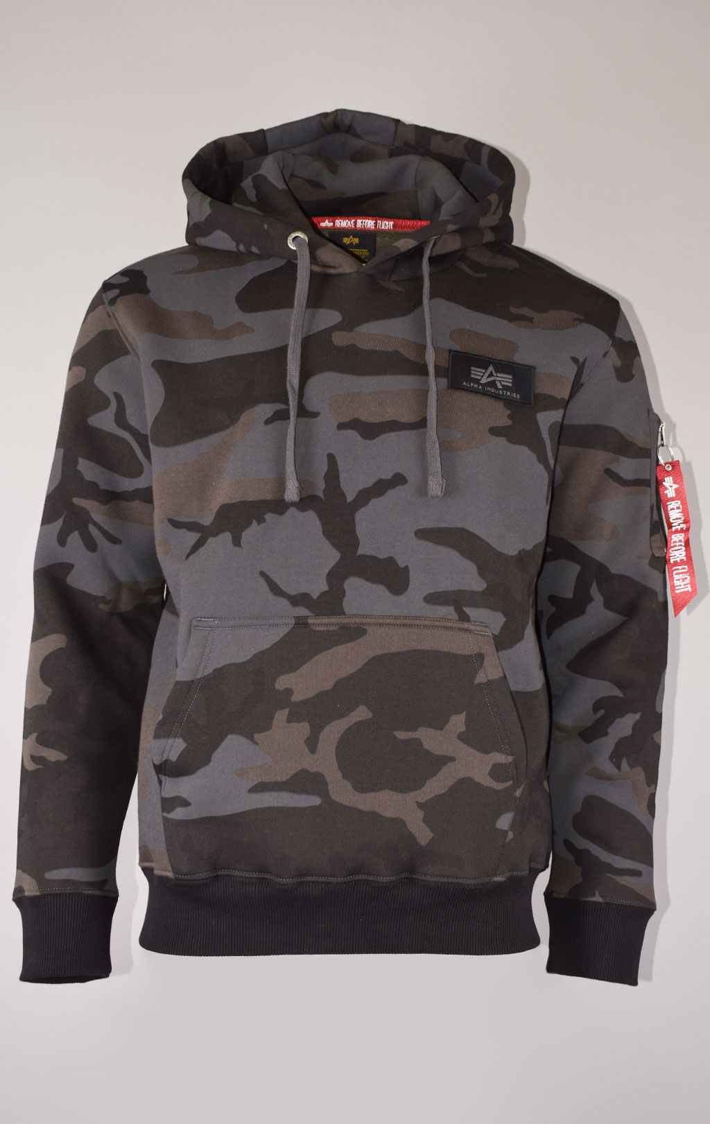 Толстовка ALPHA INDUSTRIES BACK PRINT HOODY CAMO black camo 