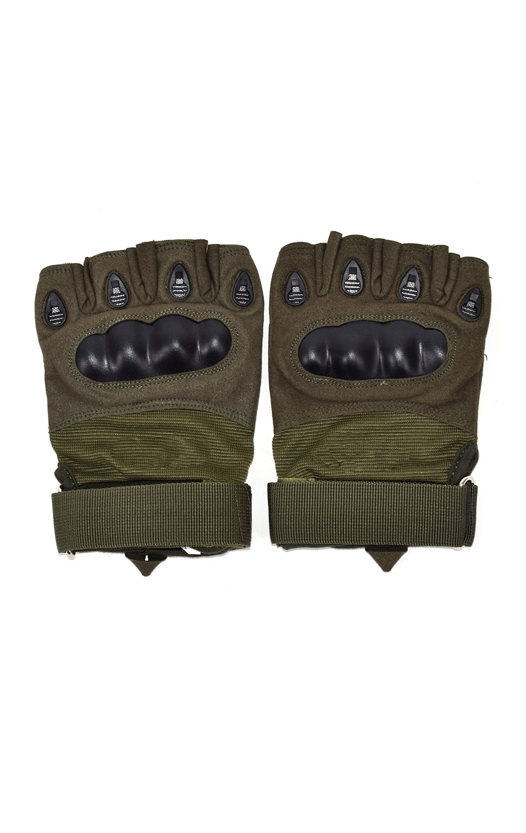 Перчатки тактические OK с пласт. защитой без пальцев green 