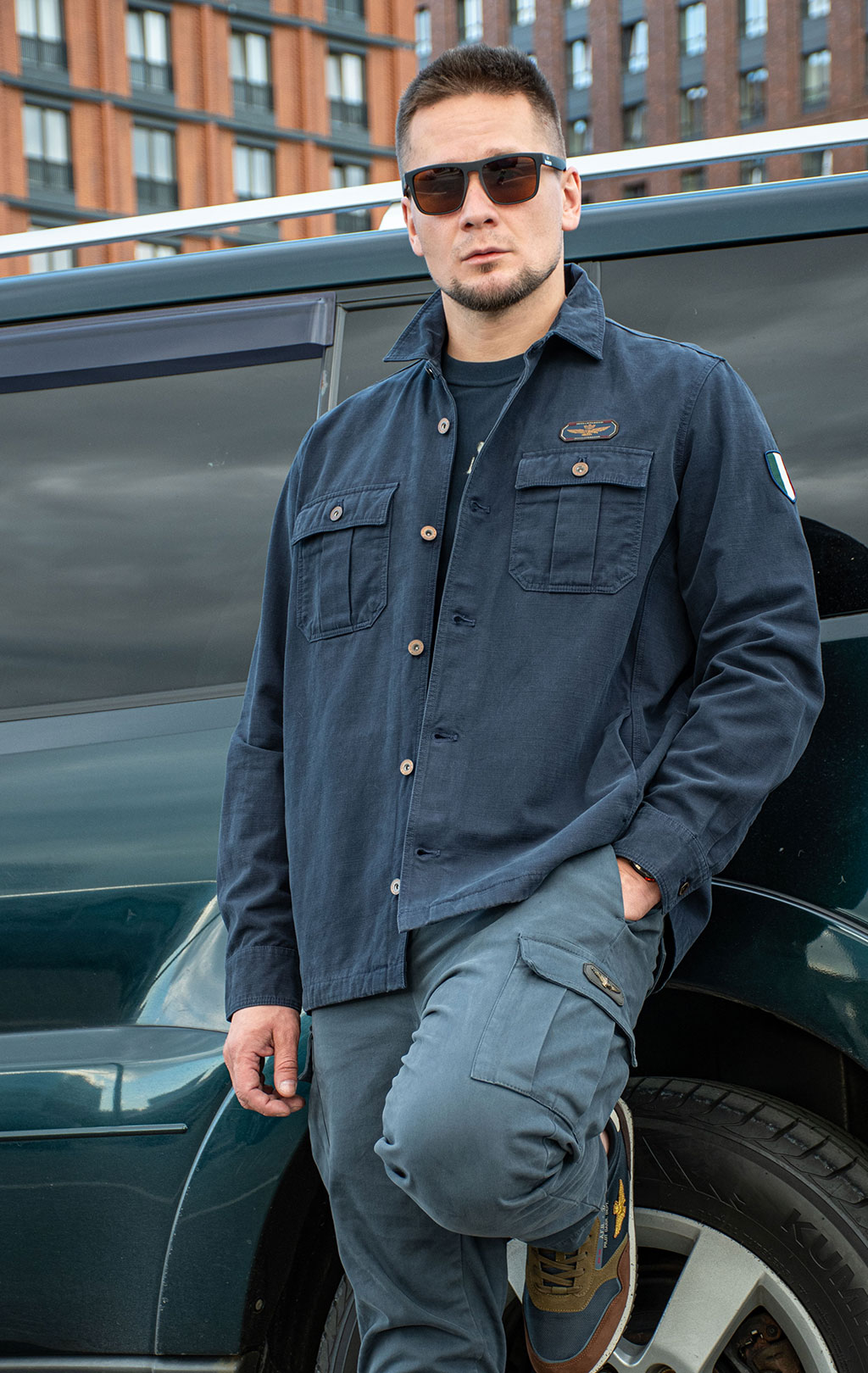 Куртка-рубашка AERONAUTICA MILITARE FW 26/27/IN dark blue (AC 0045) 