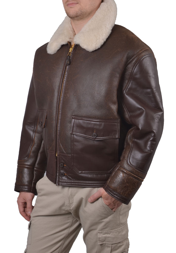 Куртка COCKPIT AN-J-4 Shearling кожа brown (Z42633) 