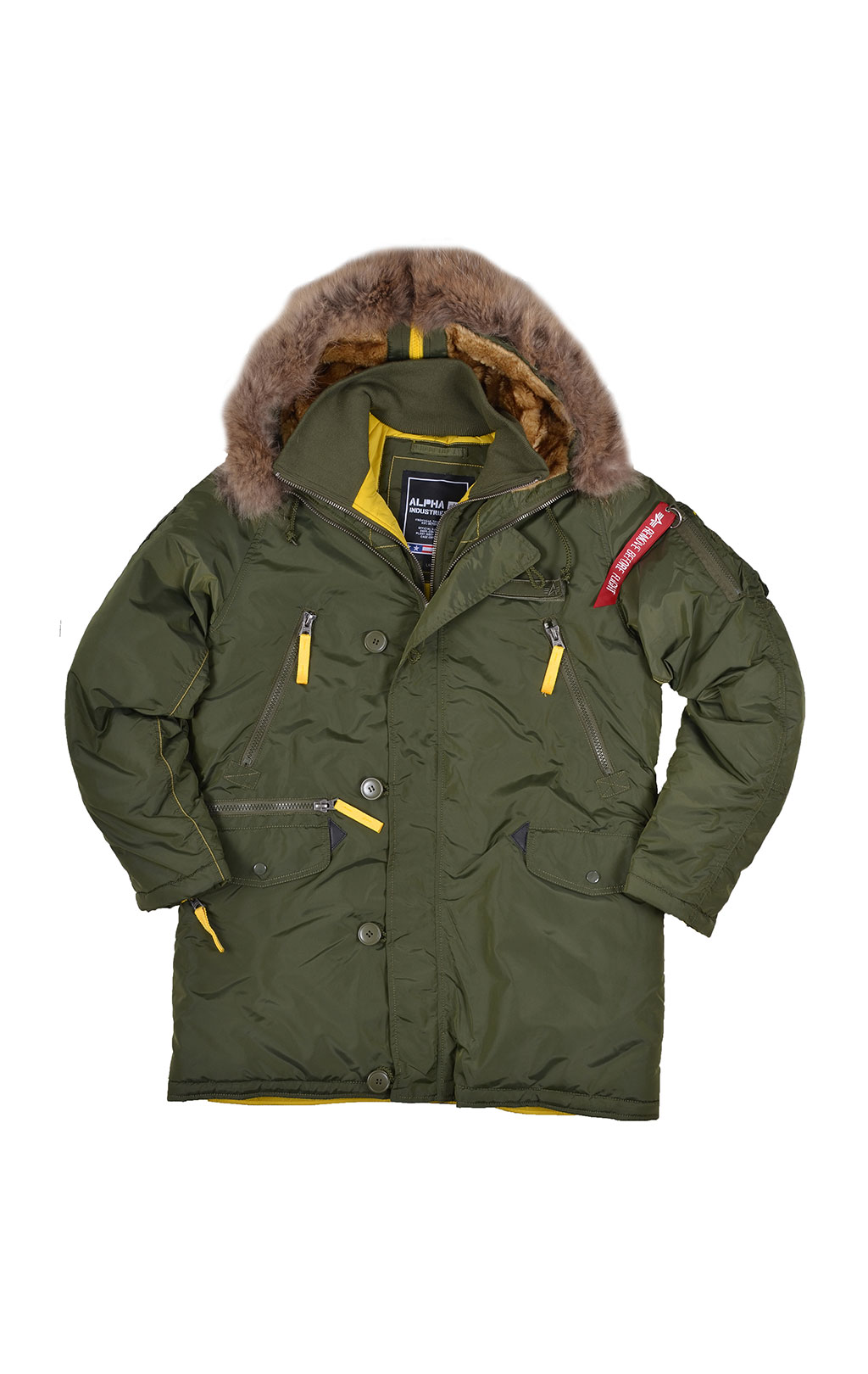 Аляска ALPHA INDUSTRIES PPS big size N-3B натур. мех dark green 