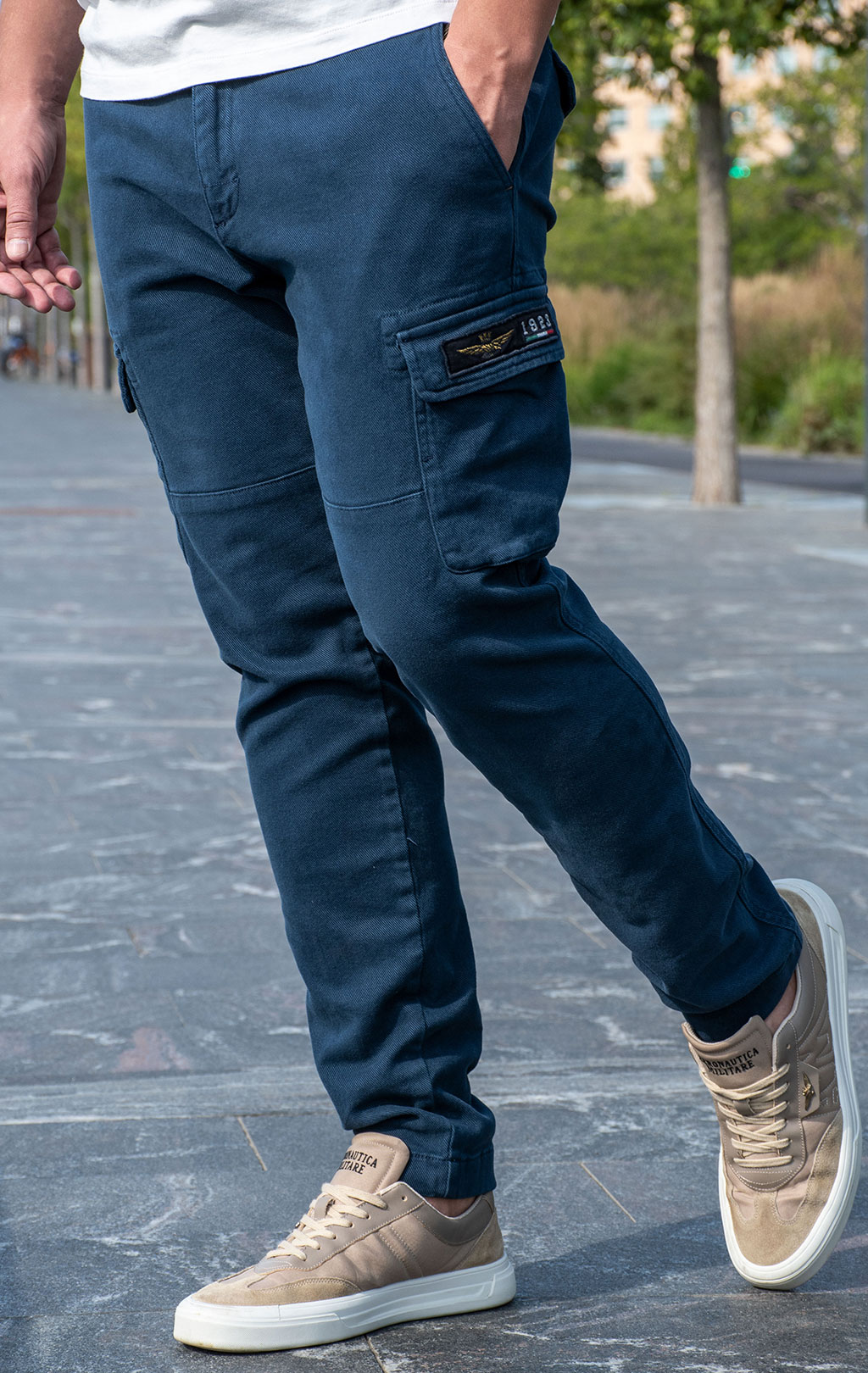 Брюки-карго AERONAUTICA MILITARE плотные FW 24/25/TR dark blue (PA 1613) 