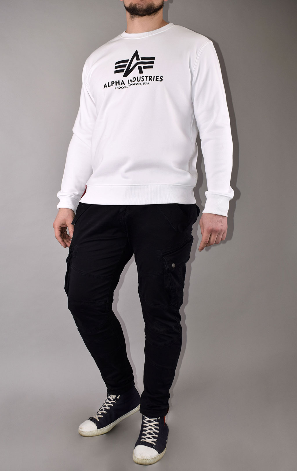 Свитшот ALPHA INDUSTRIES BASIC SWEATER white 