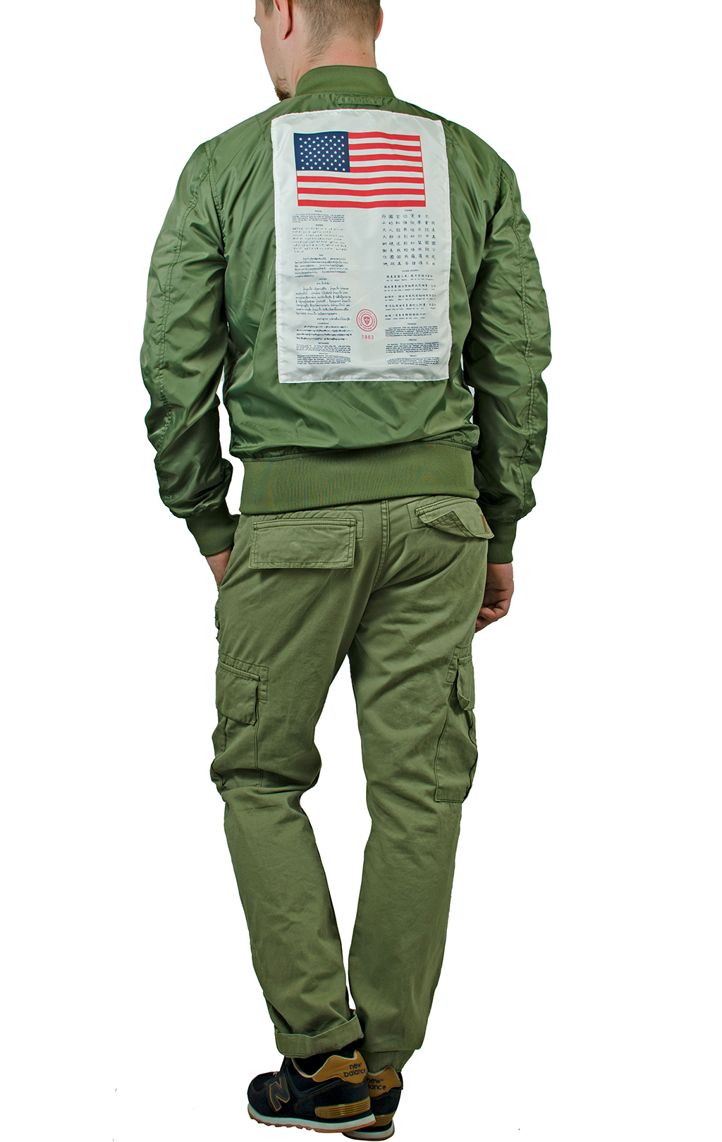 Ветровка ALPHA INDUSTRIES L-2B DRAGONFLY BLOOD CHIT light camo woodland 