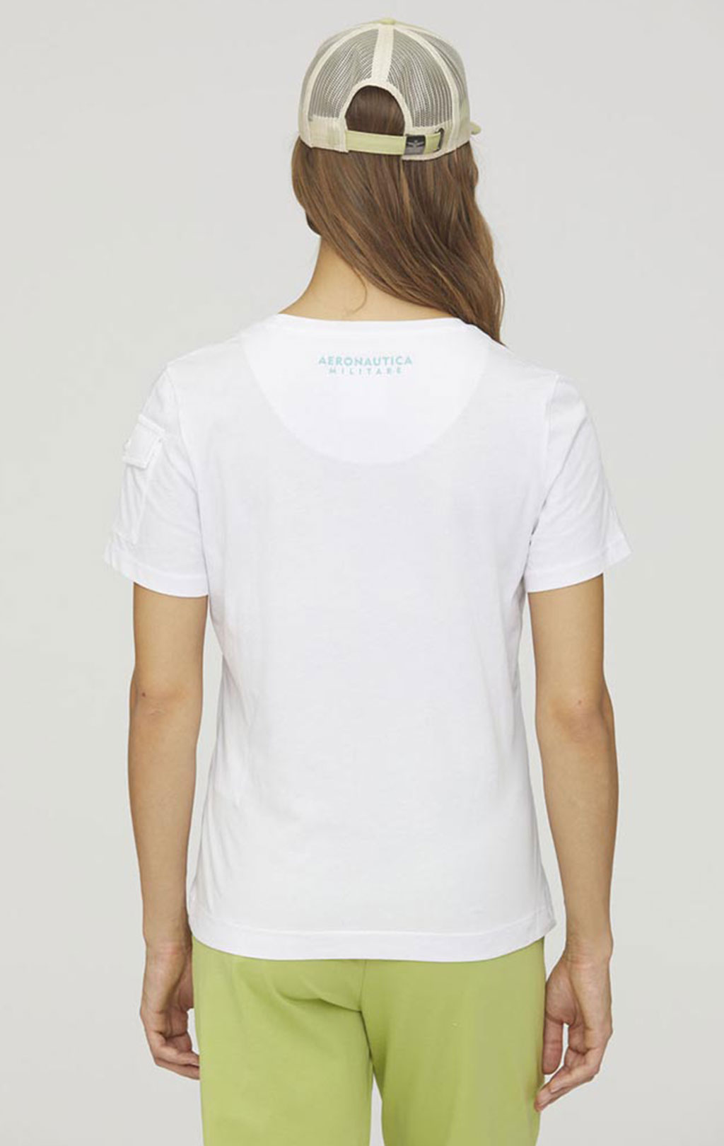 Женская футболка AERONAUTICA MILITARE SS 24/TR bianco ottico (TS 2223) 