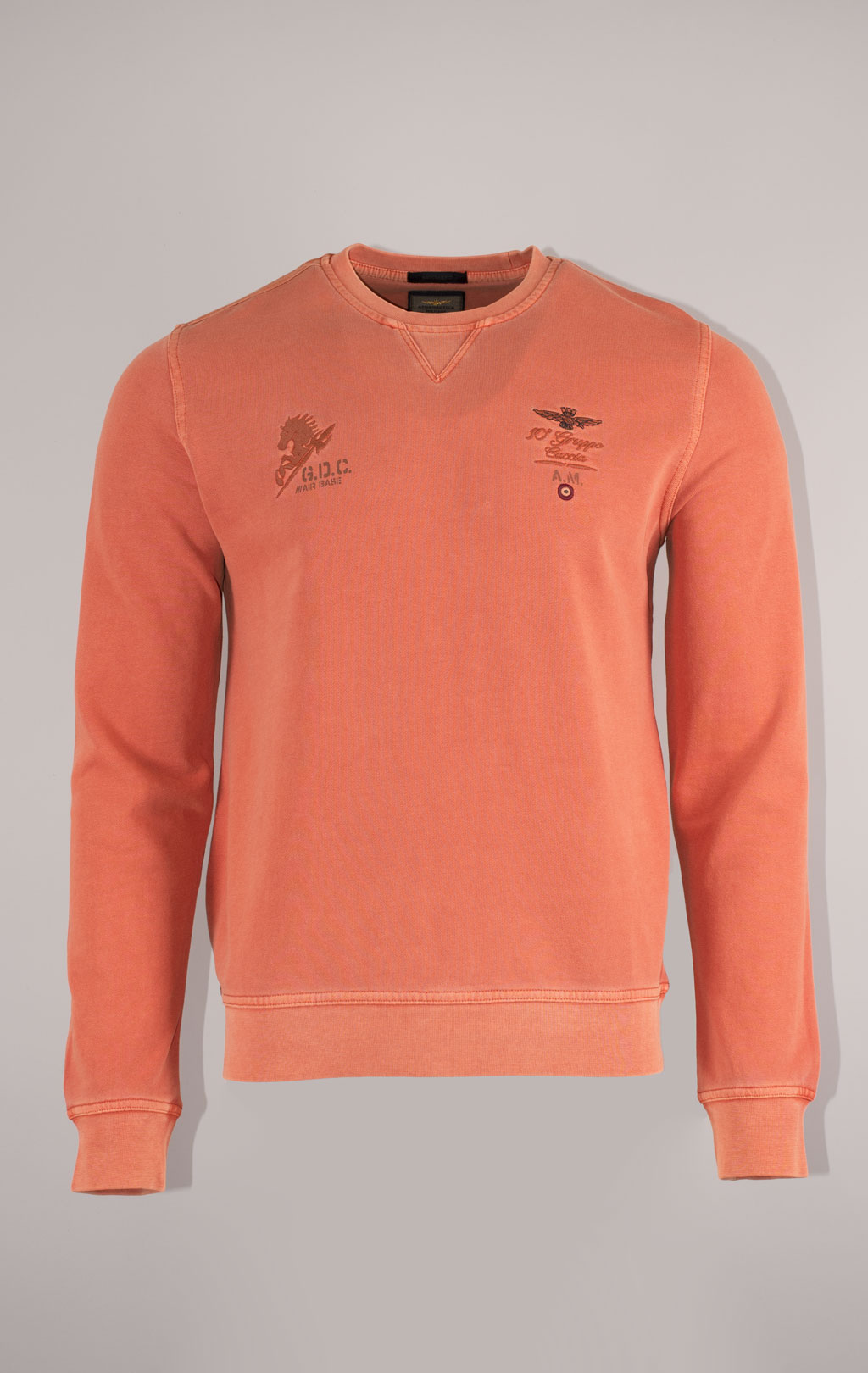 Свитшот AERONAUTICA MILITARE FW 24/25/TR spiced orange washed (FE 1936) 
