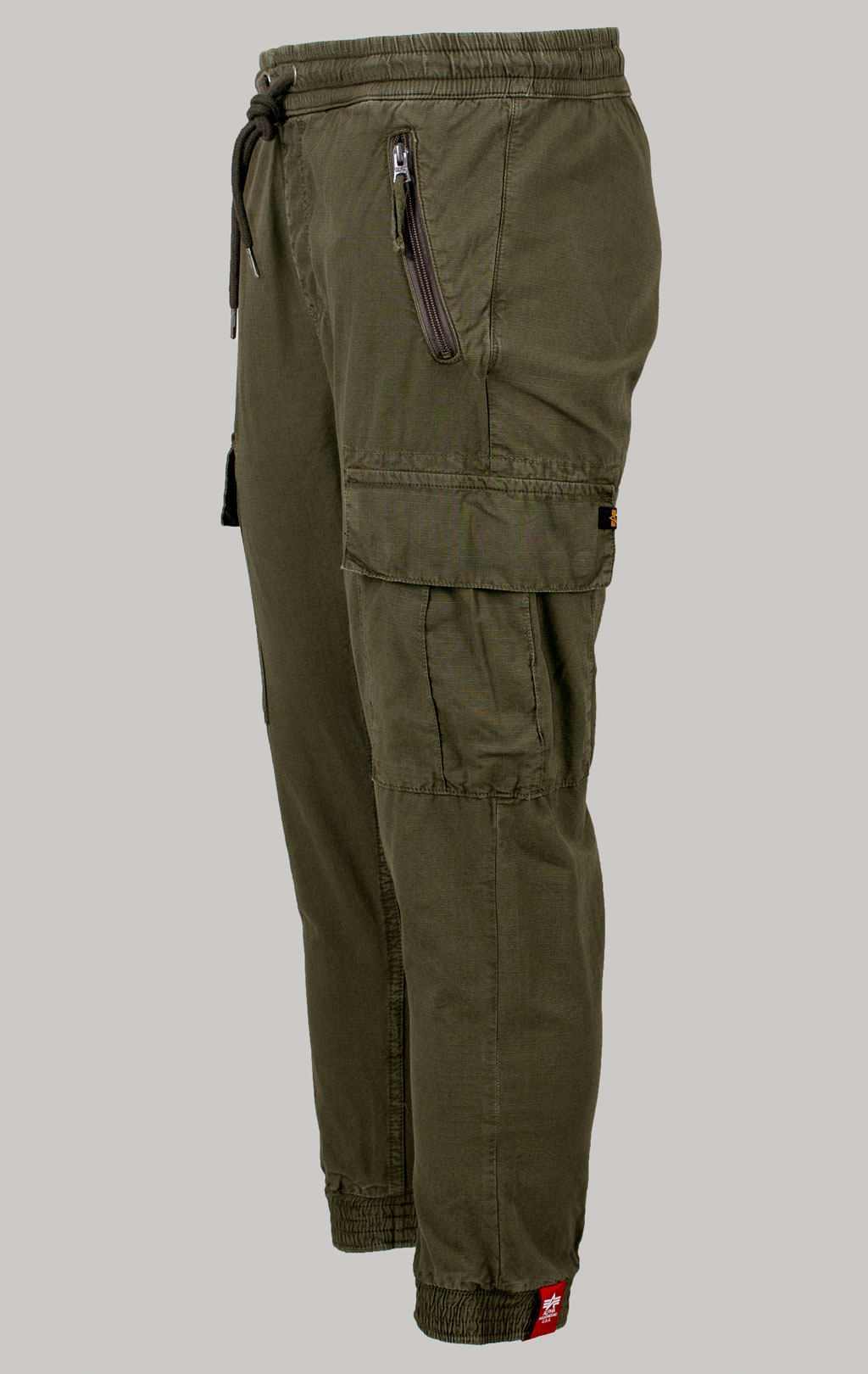 Брюки джоггеры ALPHA INDUSTRIES RIPSTOP JOGGER greyblack 