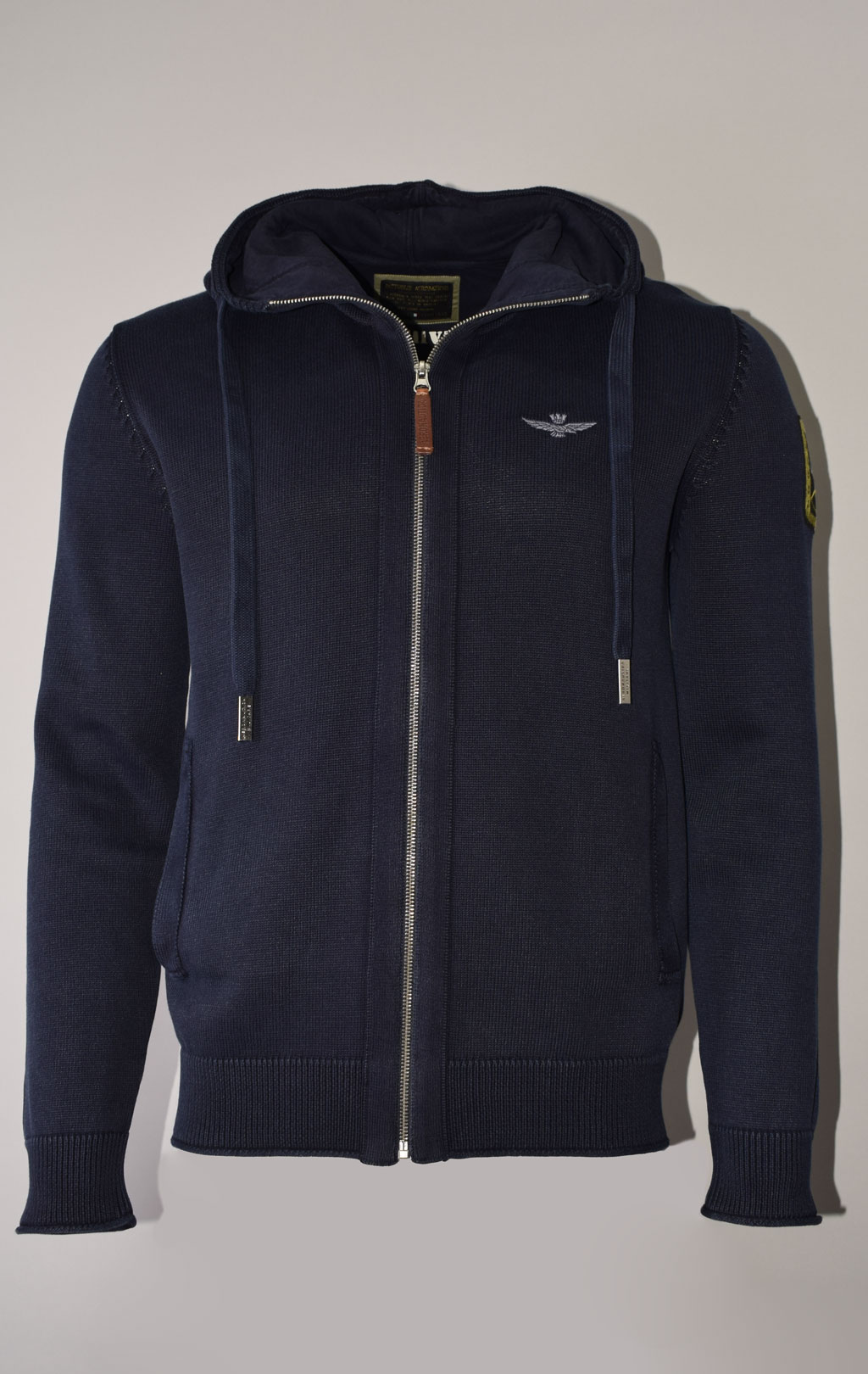 Свитер на молнии AERONAUTICA MILITARE SS 23/IN blue navy (MA 1426) 