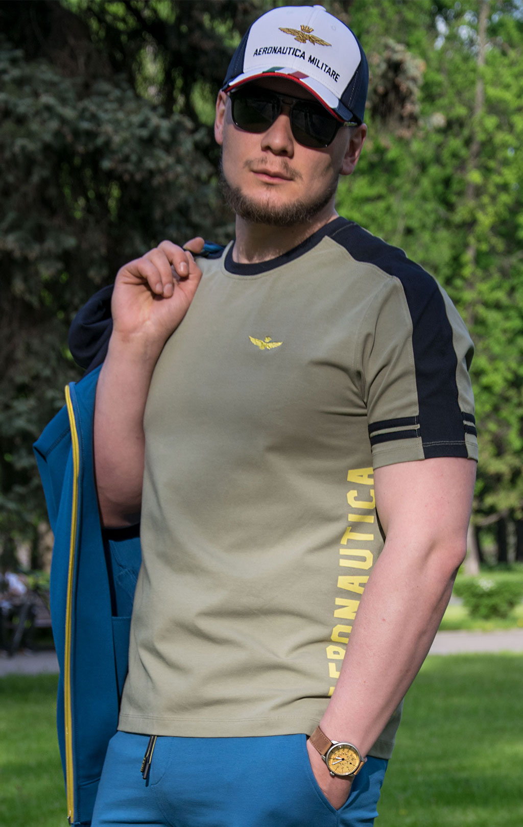 Футболка AERONAUTICA MILITARE SS 21/TR green (TS 1816) 