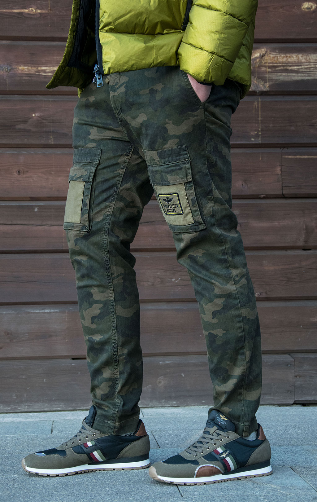 Брюки-карго AERONAUTICA MILITARE плотные FW 21/22/AL camouflage (PA 1457) 