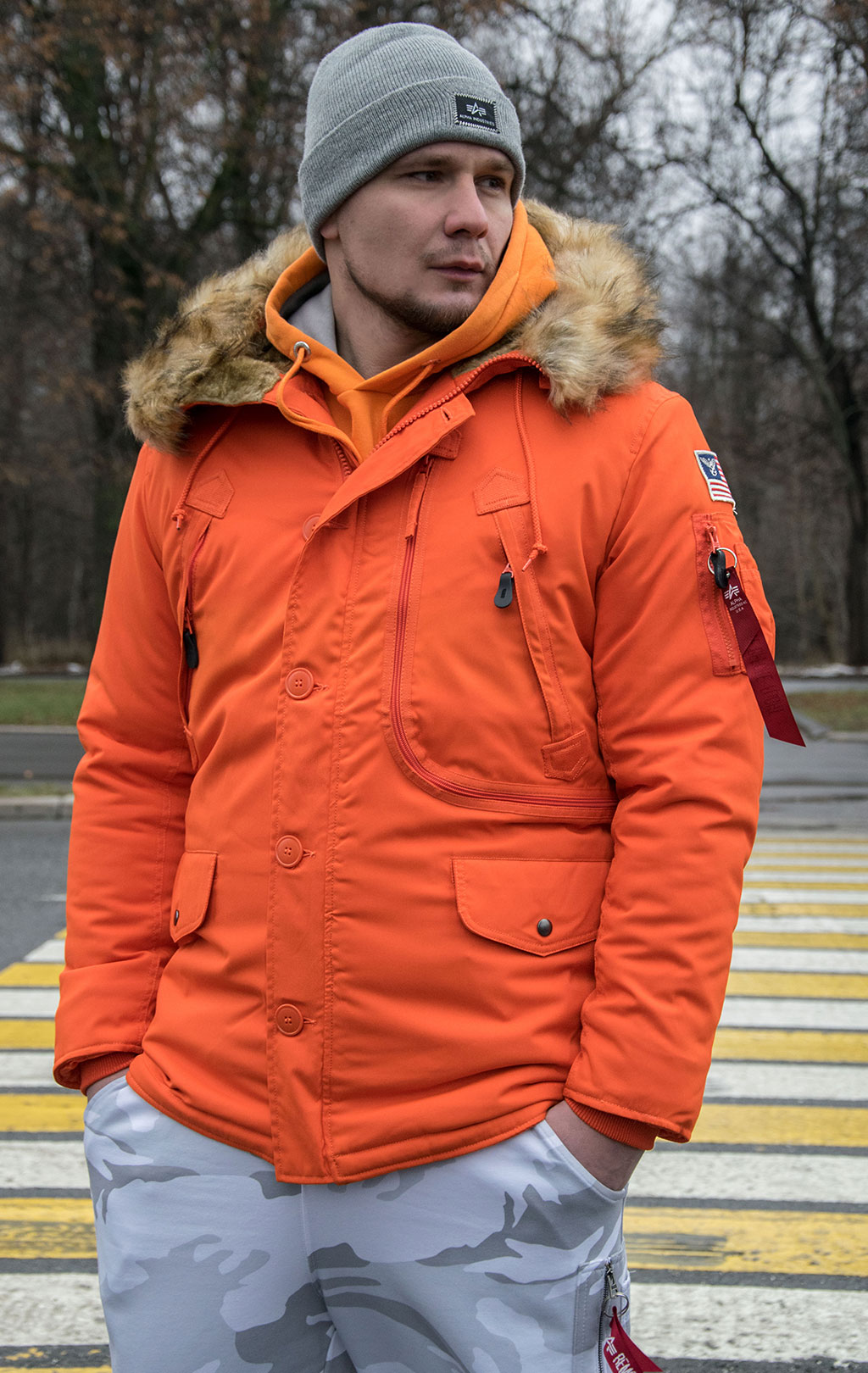 Аляска ALPHA INDUSTRIES POLAR flame orange 