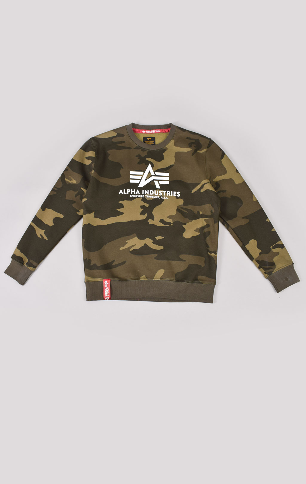 Свитшот ALPHA INDUSTRIES BASIC SWEATER olive camo 