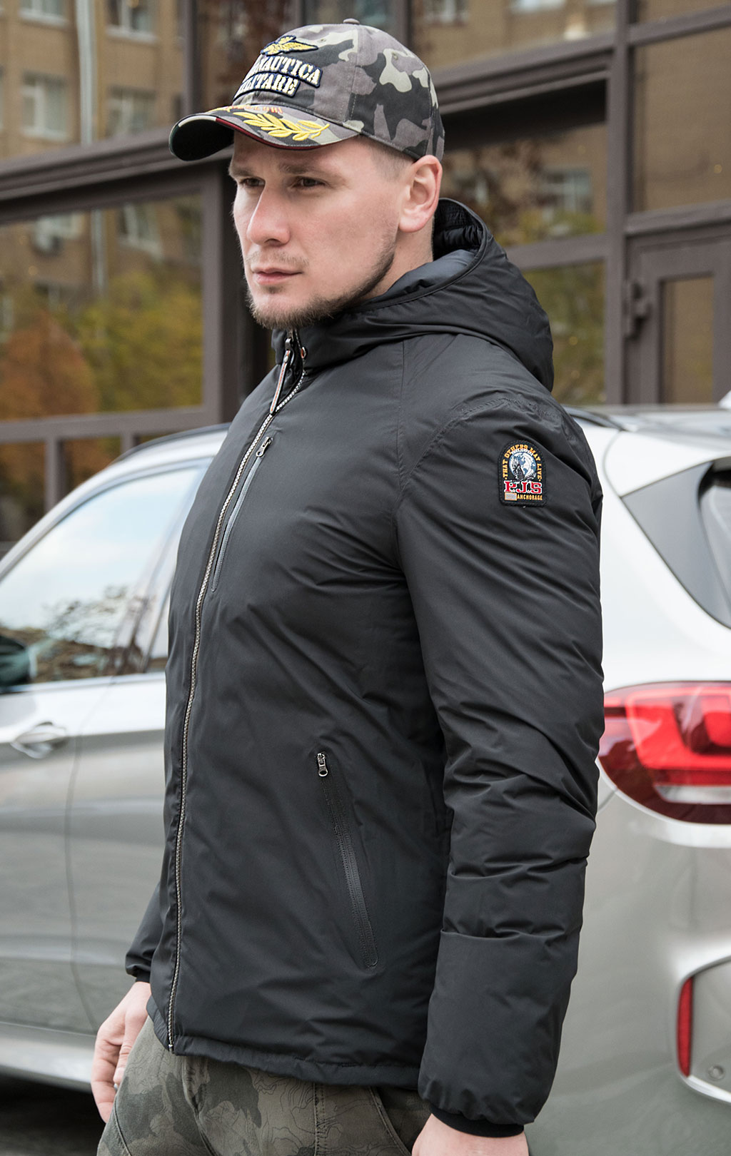 Куртка-пуховик PARAJUMPERS REVERSIBLE FW 20/21 nine iron/black 