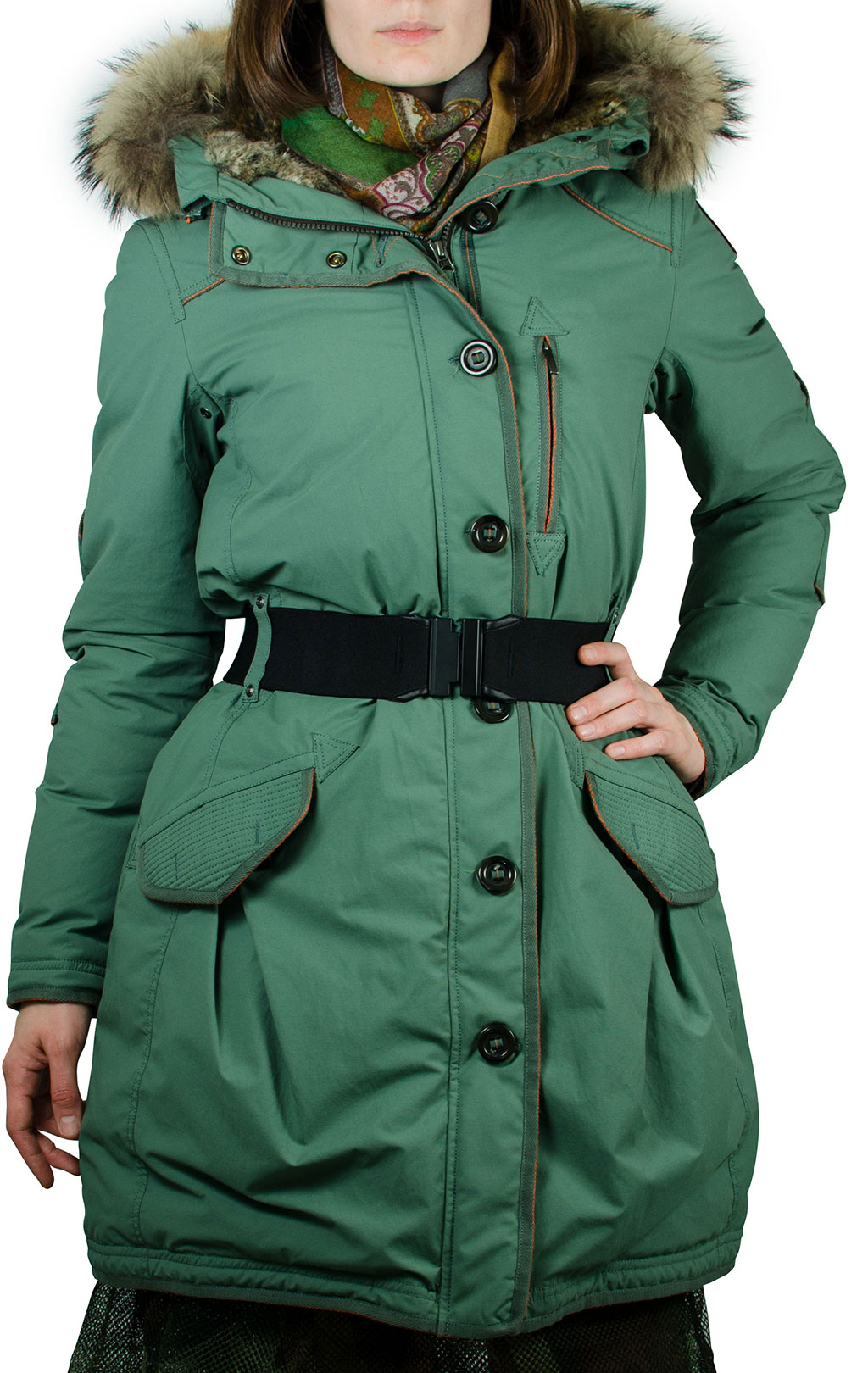 Женское пальто пуховое PARAJUMPERS BORAH green moss 