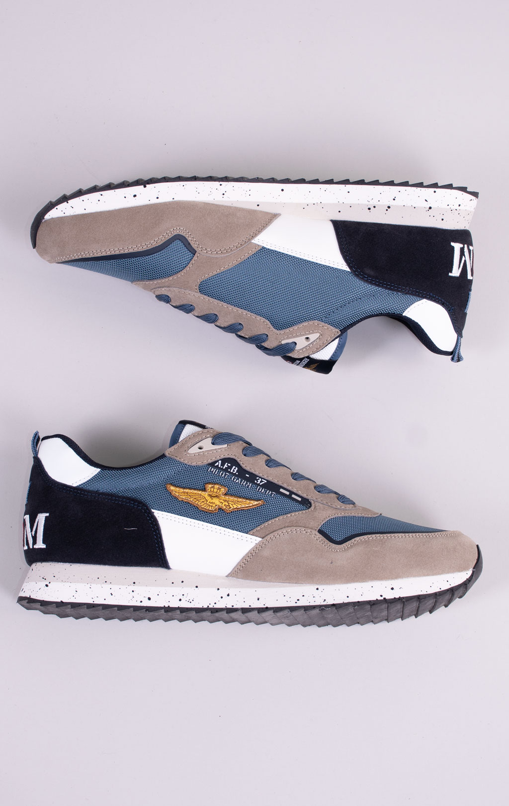 Кроссовки AERONAUTICA MILITARE (SC 0288) SS 26/CN multicolor jeans/sabbia 
