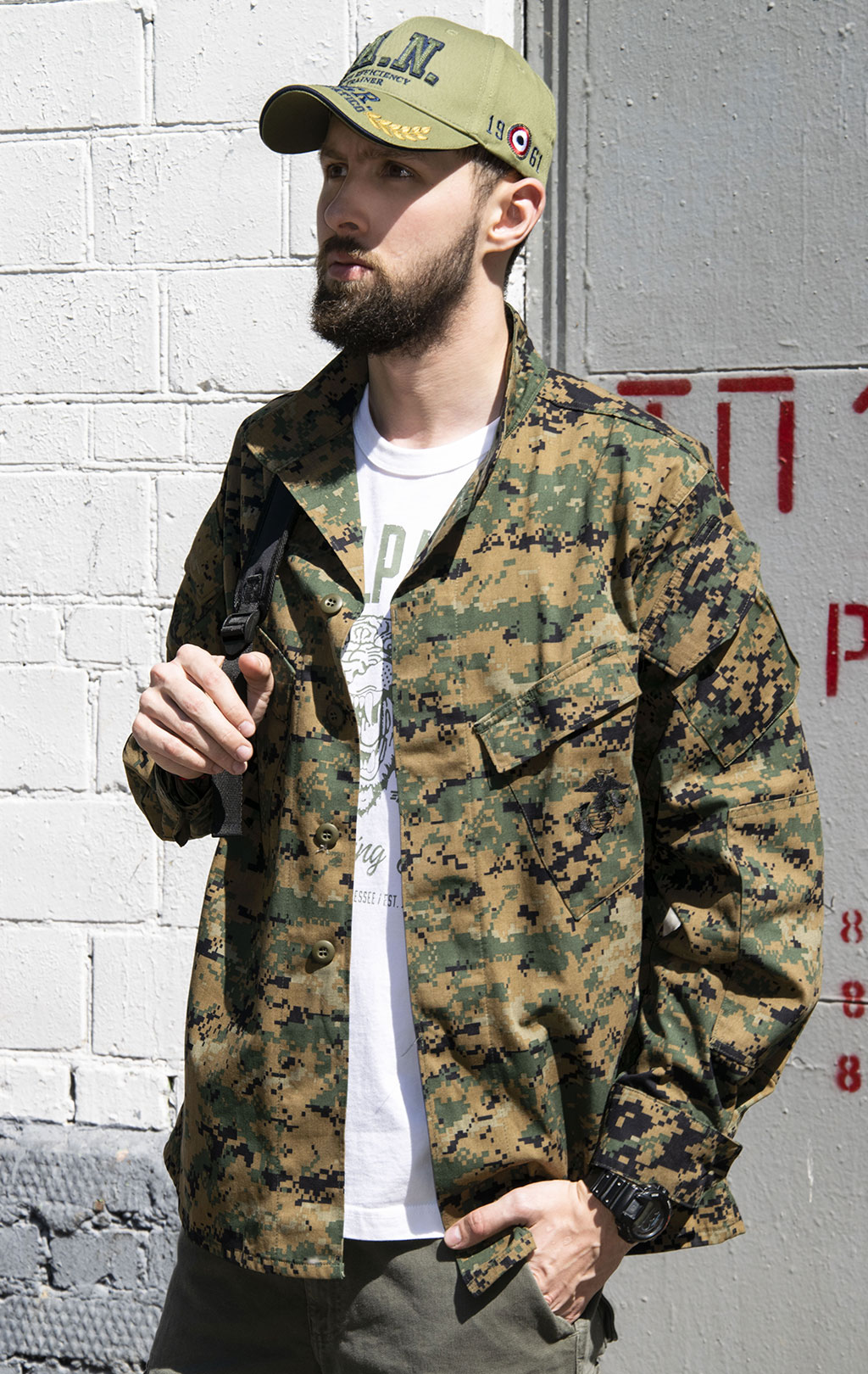 Китель полевой USMC marpat woodland б/у США