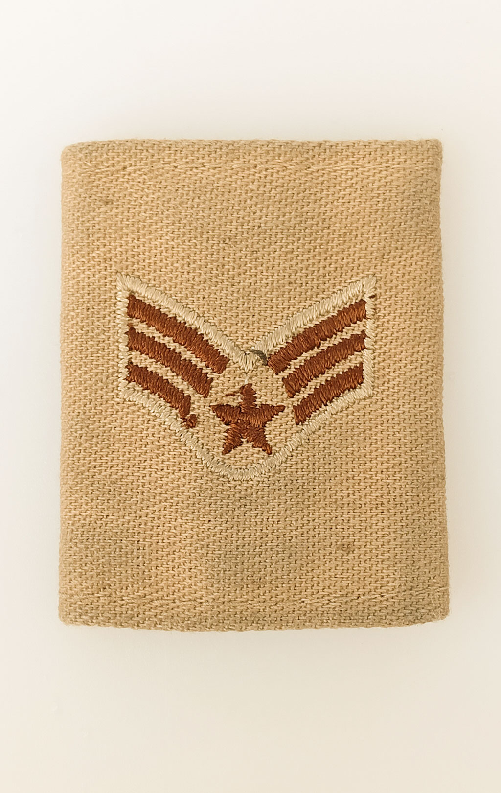 Нашивка-звание нагрудный погон USAF SENIOR AIRMAN khaki #5015 США