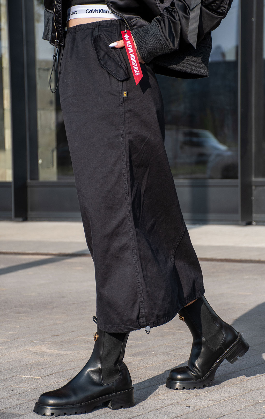 Женская юбка ALPHA INDUSTRIES DRAWCORD SKIRT FW 24/25 black 