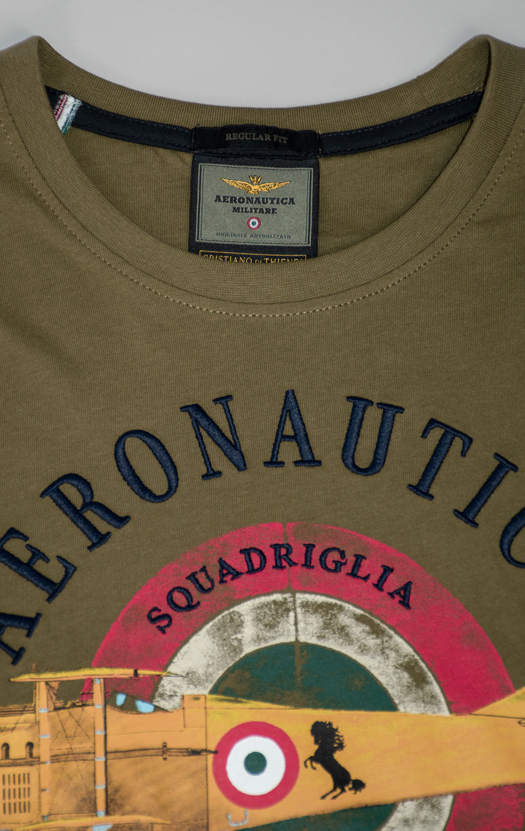 Футболка AERONAUTICA MILITARE SS 25 m/BD military olive (TS 2414) 