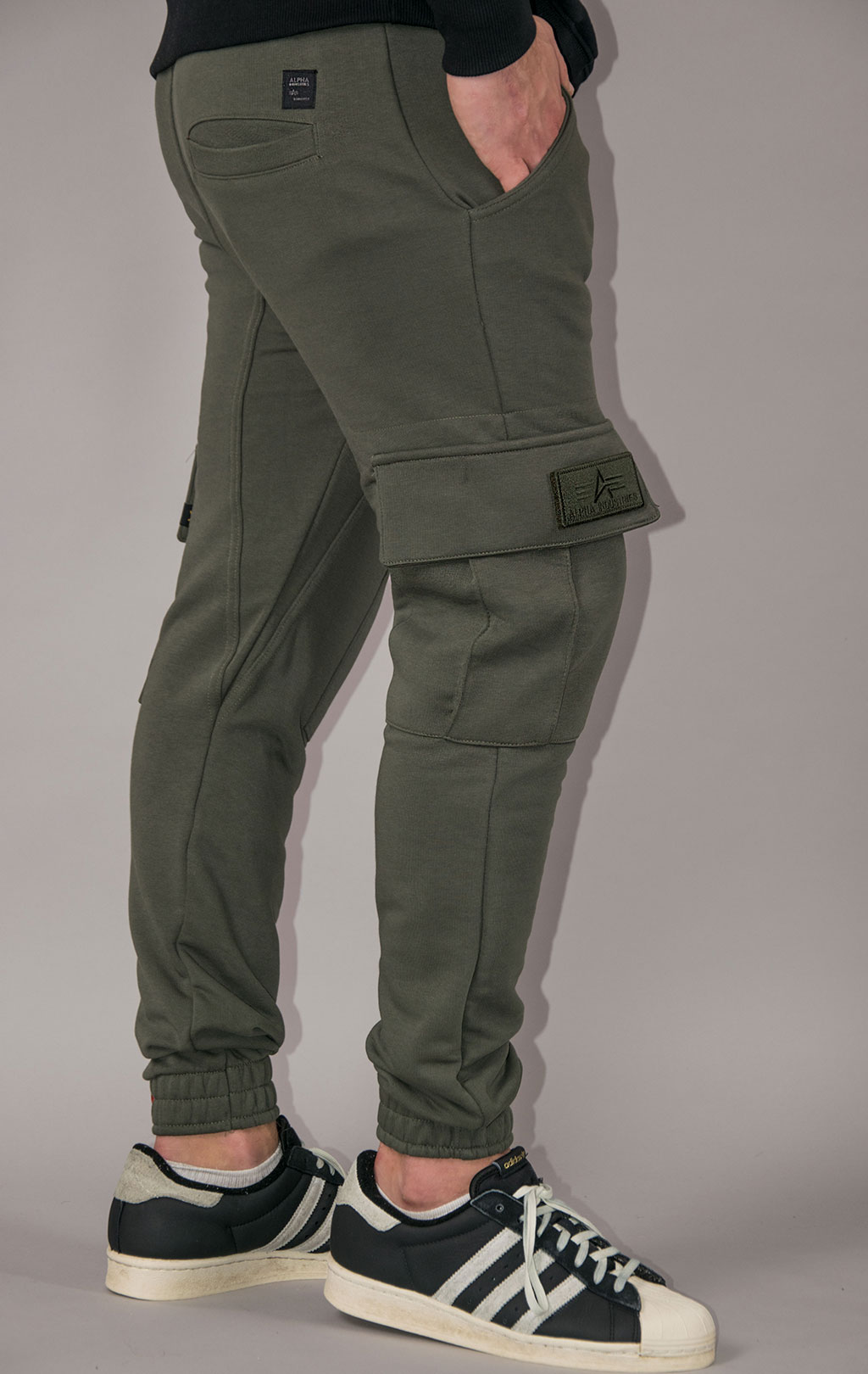 Брюки спортивные джоггеры ALPHA INDUSTRIES TERRY JOGGER dark olive 