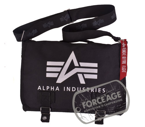 Сумка ALPHA INDUSTRIES BIG-A OXFORD COURIER BAG black Сумка ALPHA INDUSTRIES BIG-A OXFORD COURIER BAG black