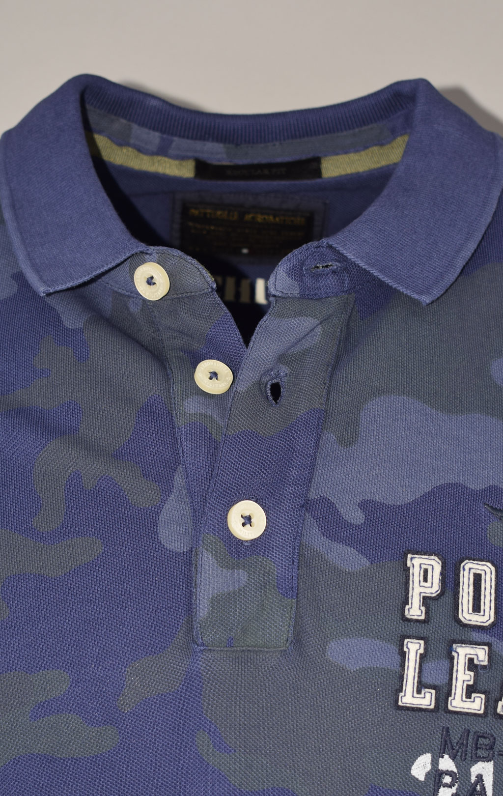 Футболка-поло AERONAUTICA MILITARE SS 23/IN camouflage pilot blue (PO 1674) 