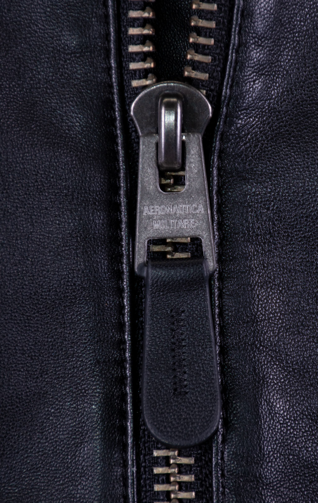 Куртка-бомбер AERONAUTICA MILITARE big size кожа SS 26/IN nero (PN 5053) 