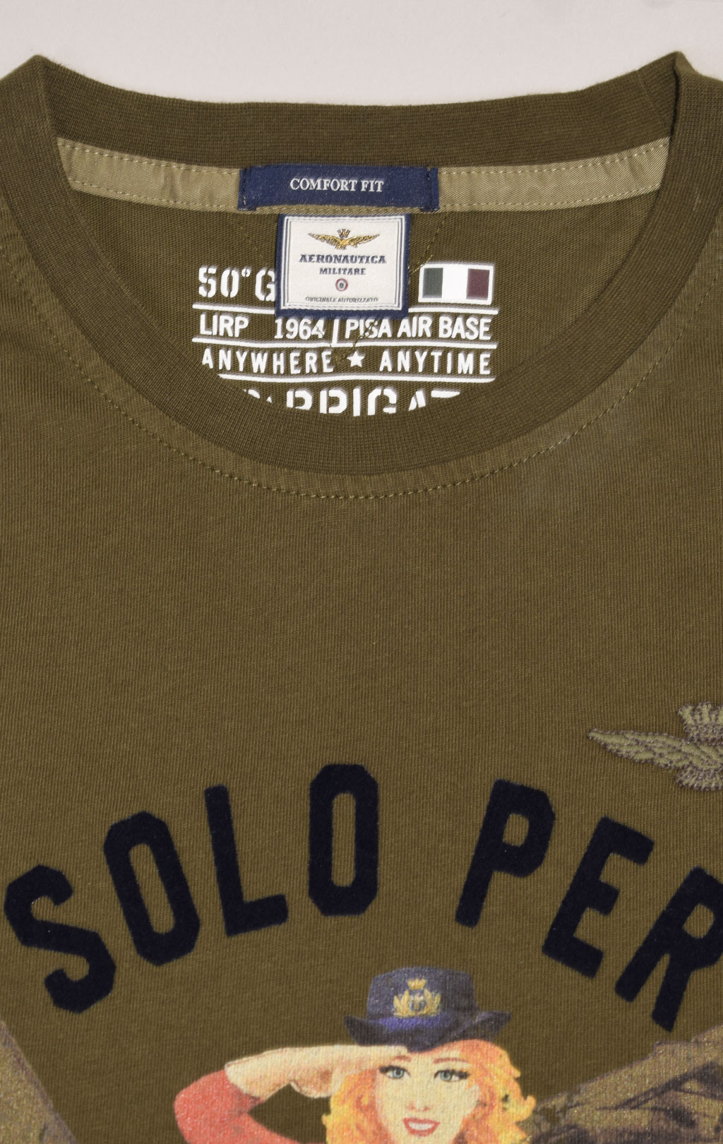 Футболка AERONAUTICA MILITARE FW 23/24/TR off green (TS 2131) 