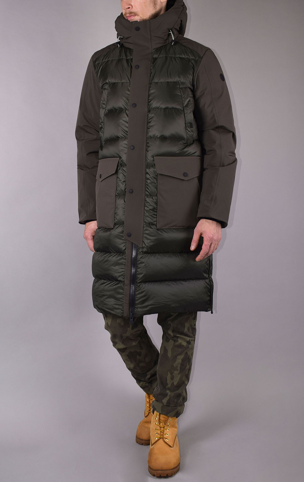 Куртка-пуховик PEOPLE OF SHIBUYA RYO FW 19/20 army olive 