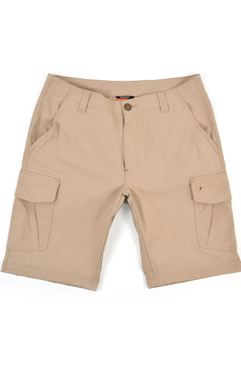 Брюки-шорты тактические Pentagon GOMATI XTR big size нейлон Rip-Stop stretch khaki 05030 