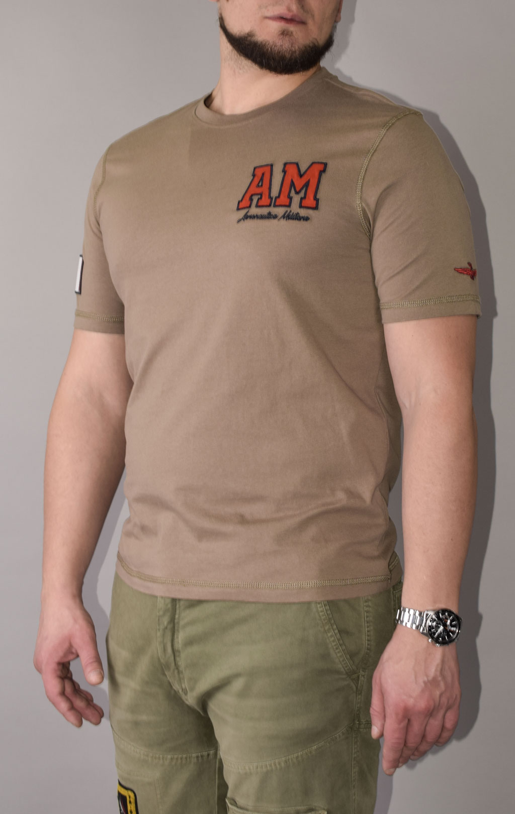 Футболка AERONAUTICA MILITARE FW 22/23/BD tortora (TS 2022) 