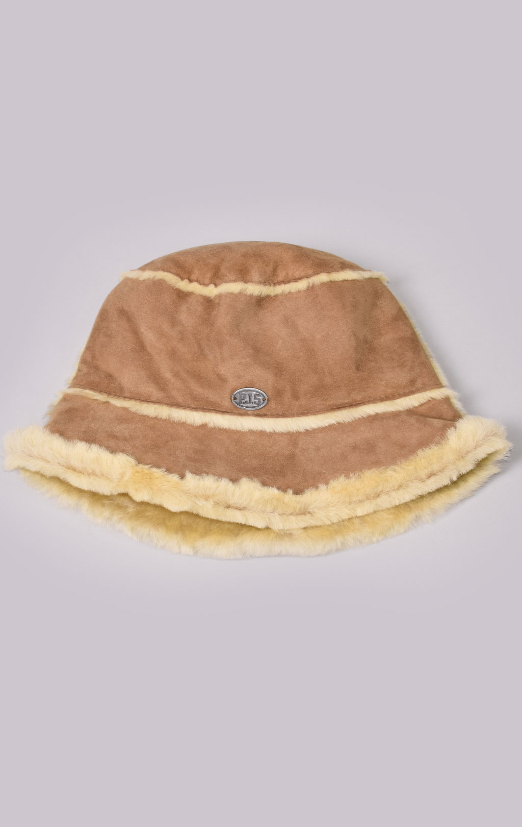 Женская панама PARAJUMPERS SHEARLING BUCKET HAT овчина FW 21/22 cognac 