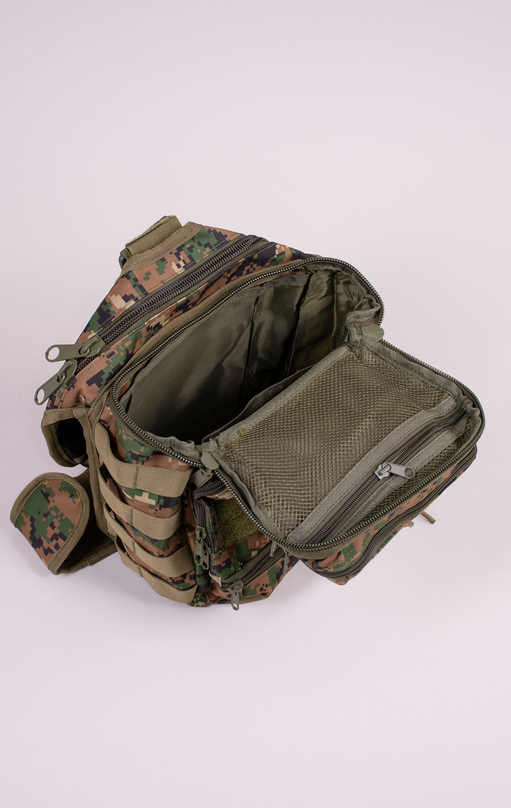 Сумка через плечо тактическая Hausheng SLING MOLLE 25x15x30 digital woodland PK-402 
