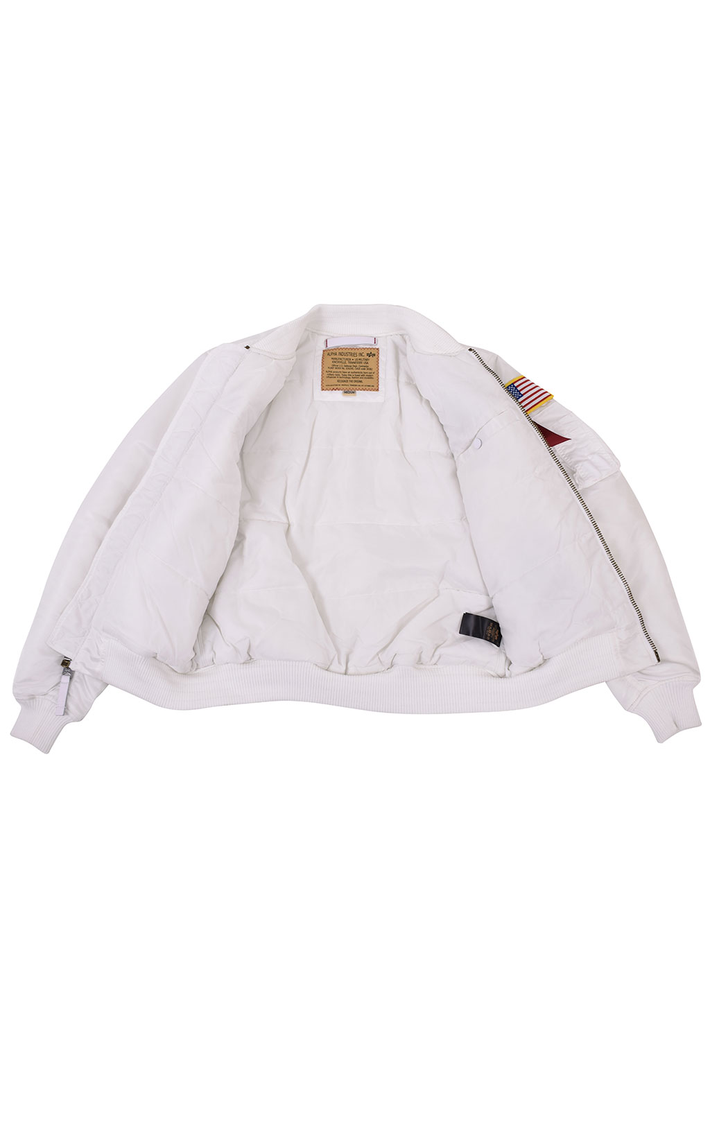 Бомбер ALPHA INDUSTRIES VF NASA MA-1 white 