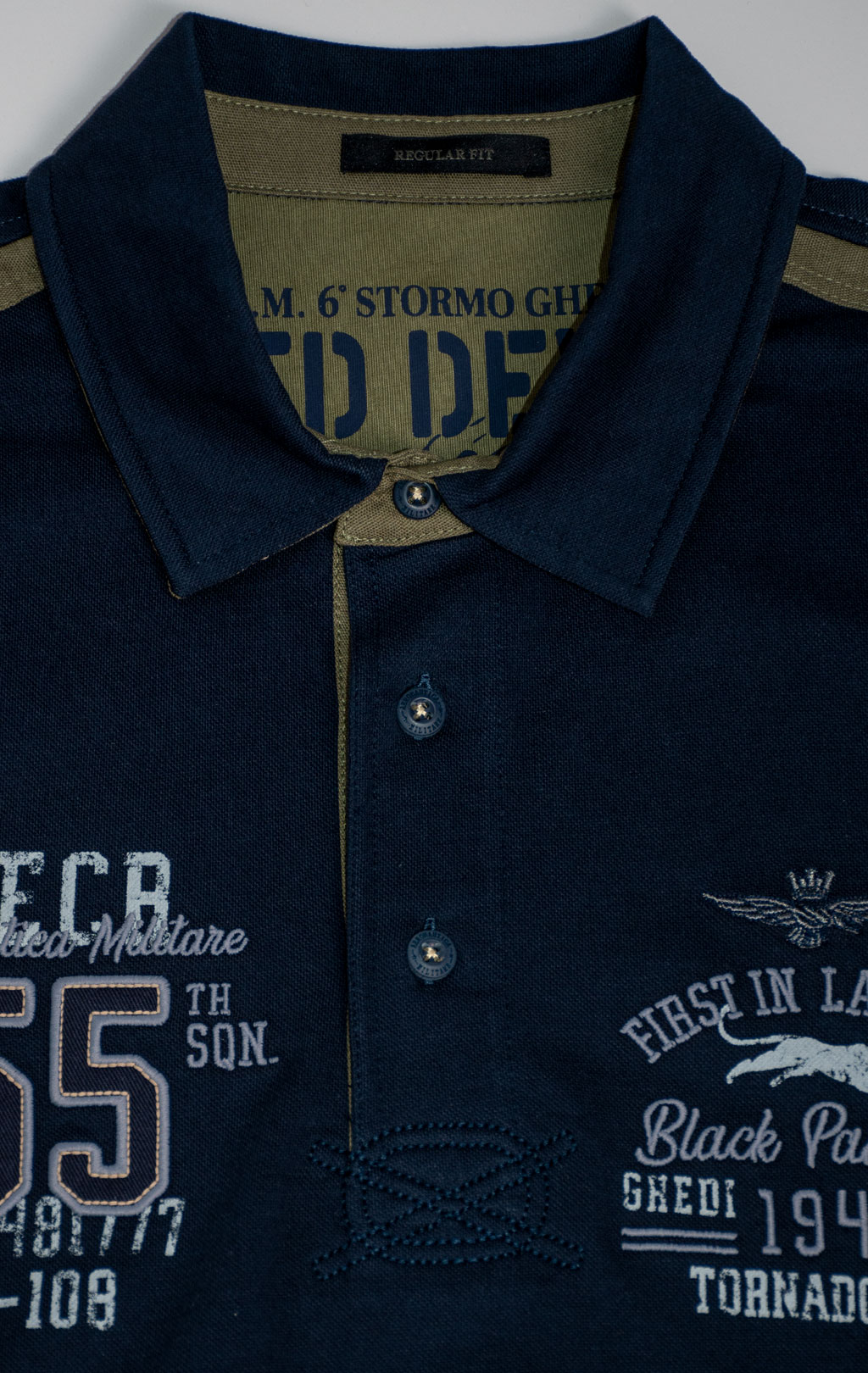 Футболка-поло AERONAUTICA MILITARE SS 25 m/TR blue navy (PO 1860) 