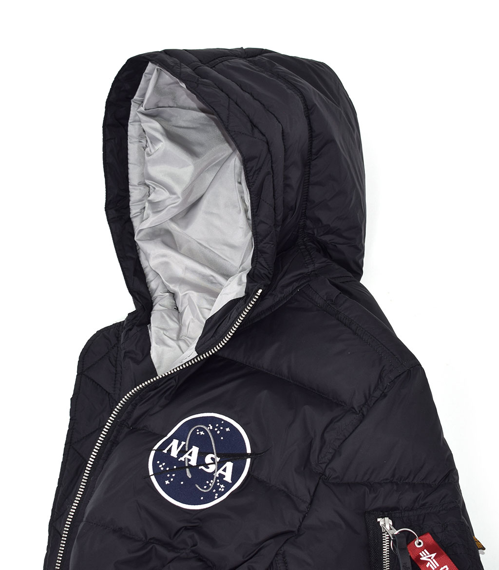 Куртка-пуховик ALPHA INDUSTRIES HOODED PUFFER APOLLO 11 black 