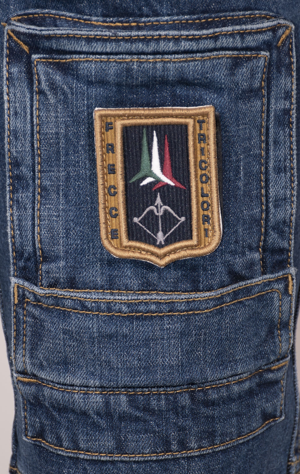Джинсы-карго AERONAUTICA MILITARE ANTI-G плотные FW 24/25/AL medium blue wash (PA 939) 