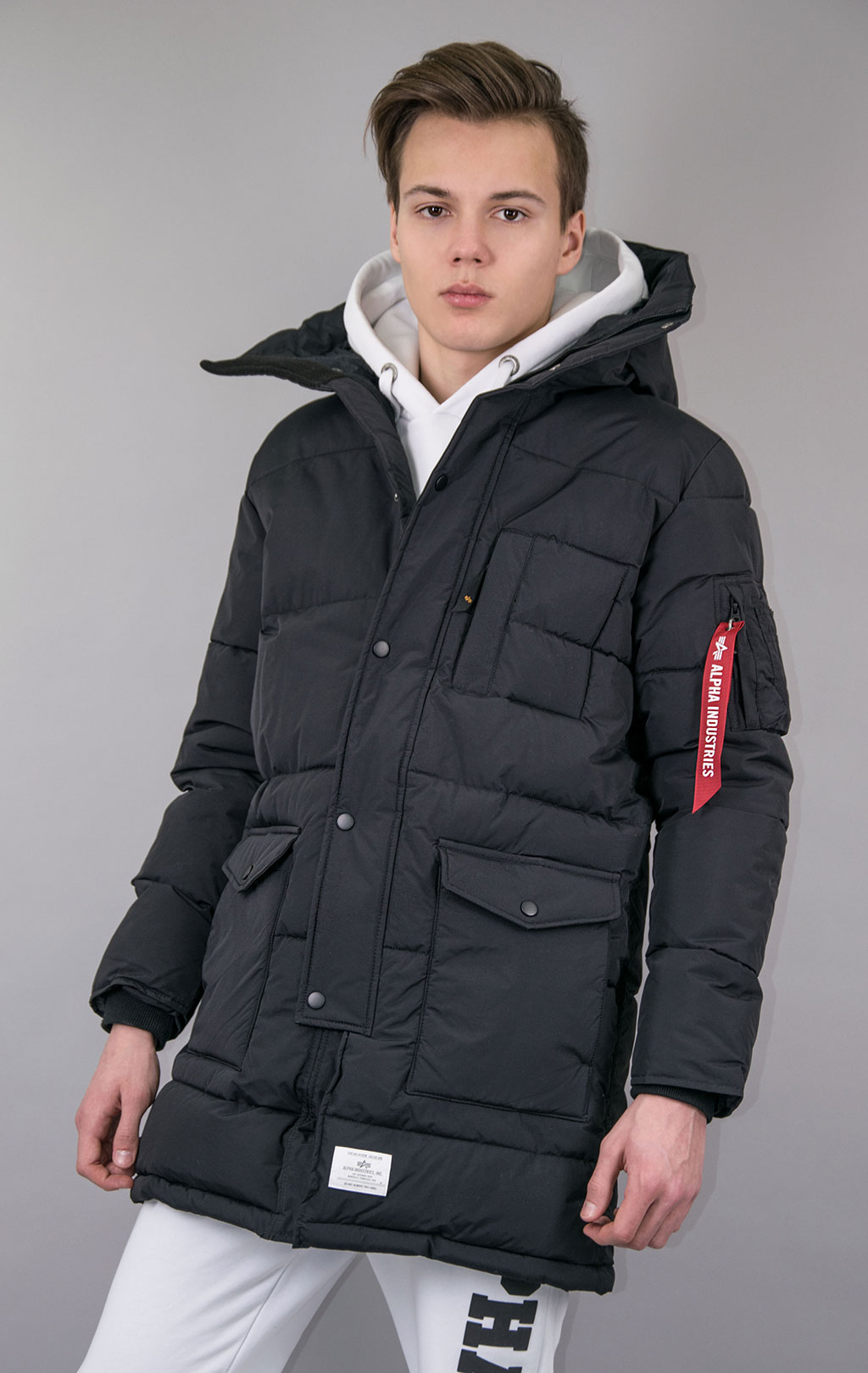 Аляска ALPHA INDUSTRIES QUILTED PARKA N-3B FW 22/23 m black 