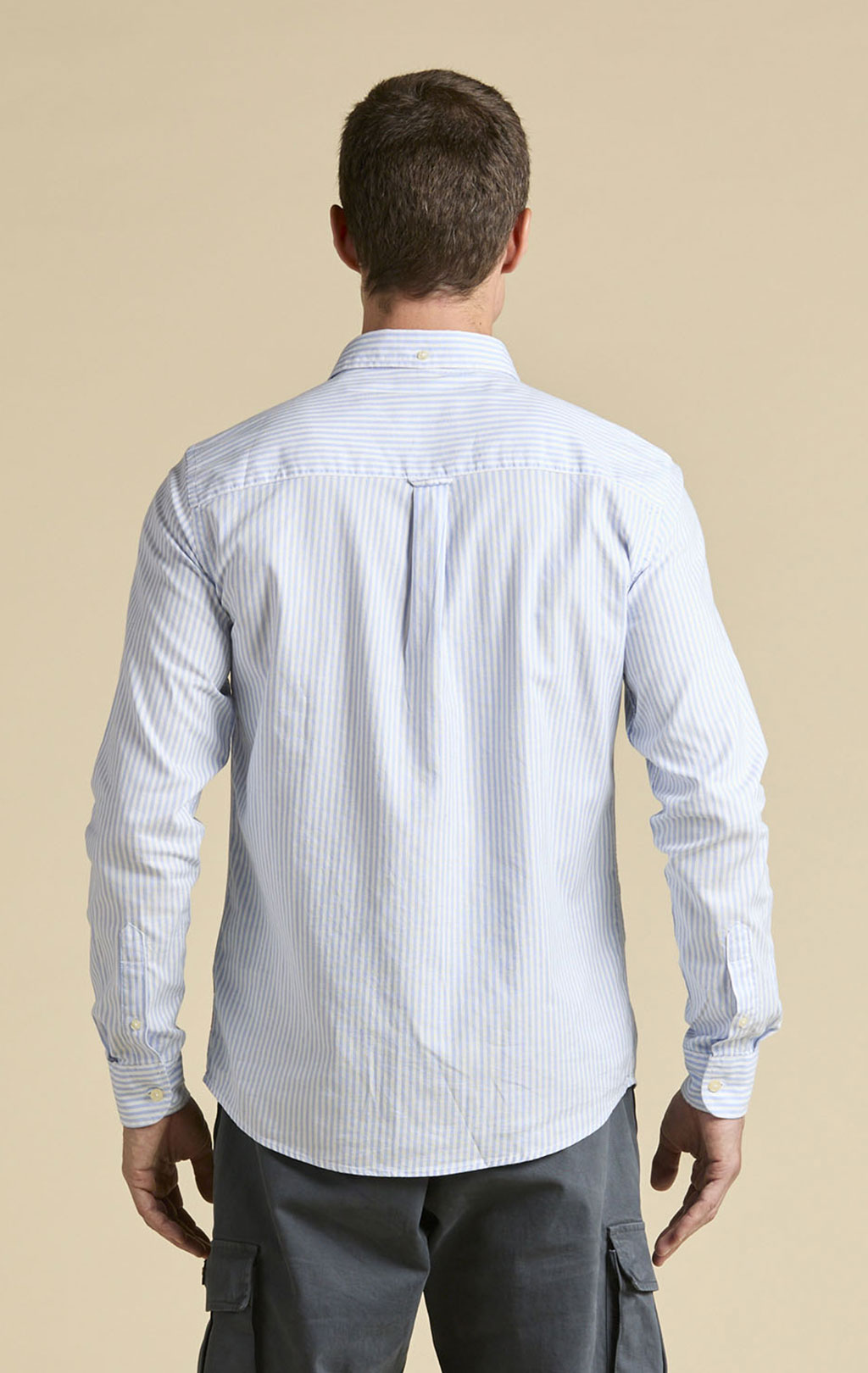 Рубашка AERONAUTICA MILITARE FW 26/27/AL stripes white/light blue (CA 1320) 