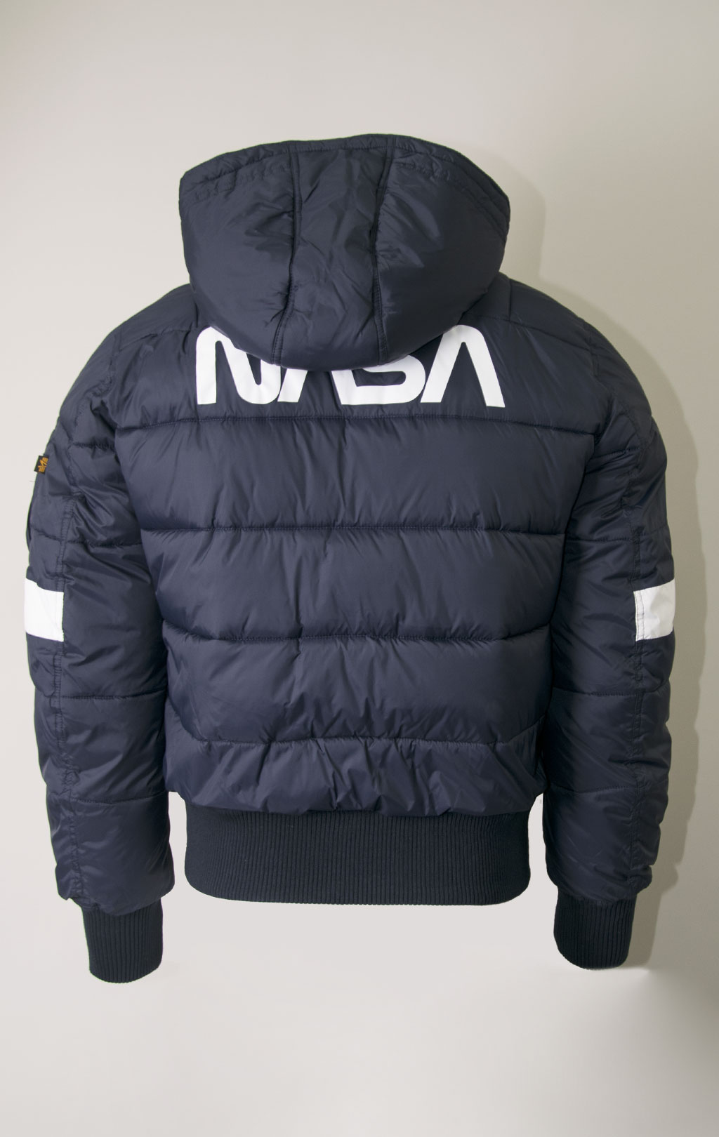 Куртка ALPHA INDUSTRIES HOODED PUFFER FD NASA rep. blue 