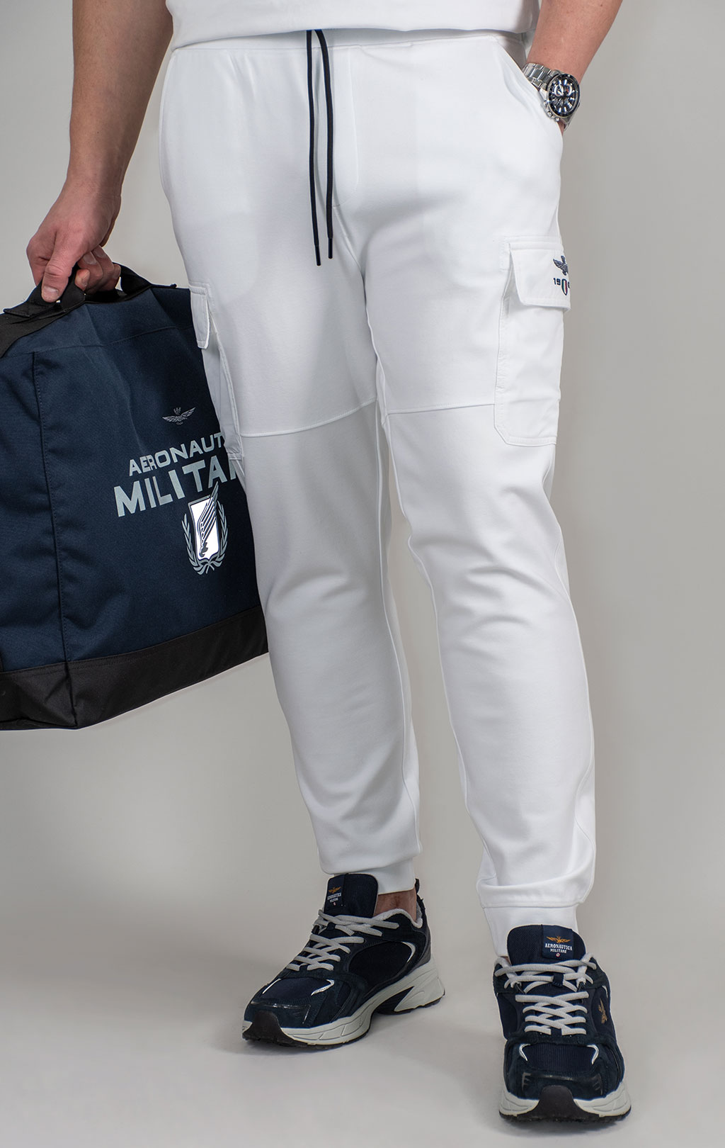 Брюки спортивные AERONAUTICA MILITARE SS 25/BD off white (PF 964) 