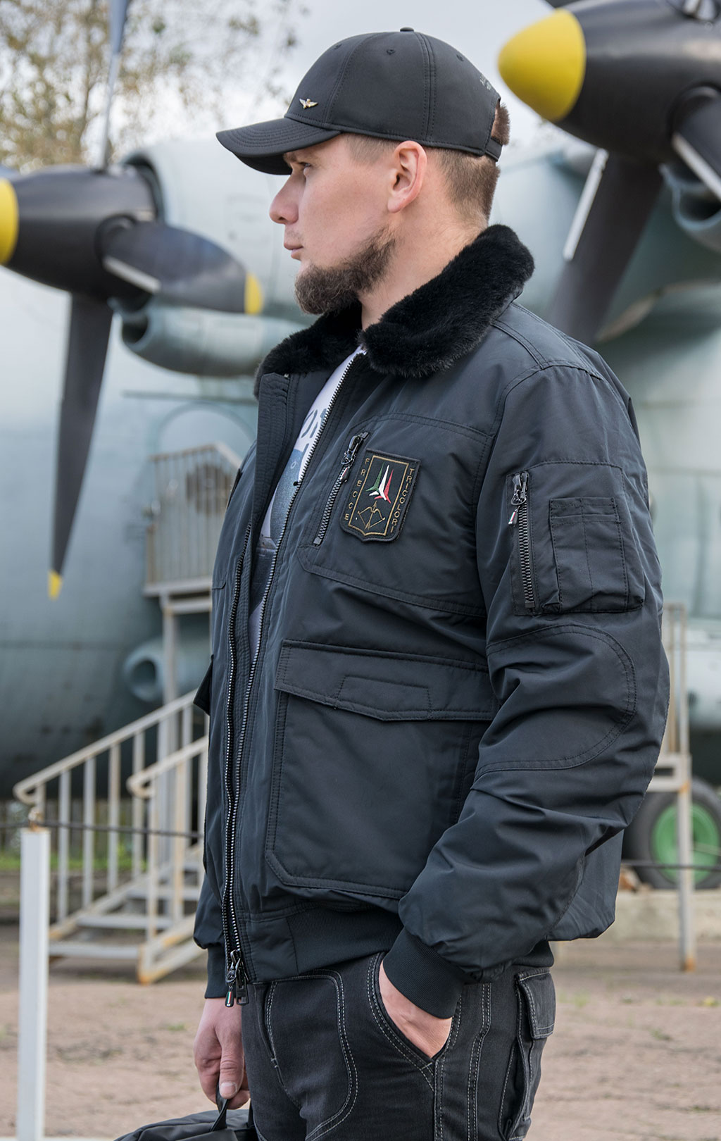 Куртка-пилот AERONAUTICA MILITARE FW 21/22 m/BD blue black (AB 1978) 