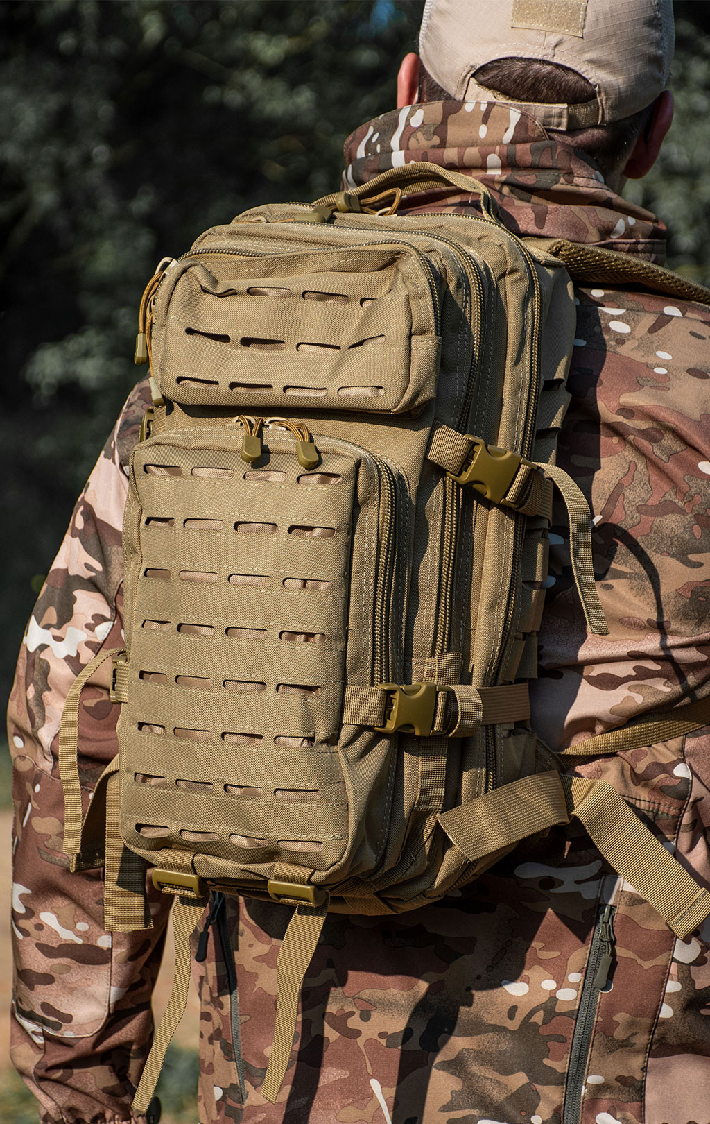 Рюкзак тактический 30L front laser cut coyote BS-440-1 Китай
