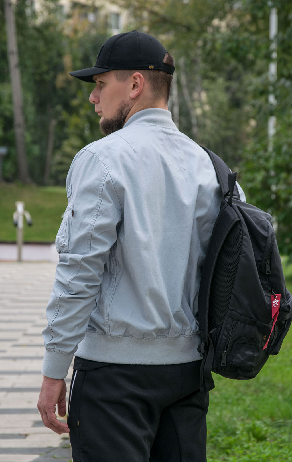 Ветровка-бомбер ALPHA INDUSTRIES GROUND CREW MA-1 plein air 