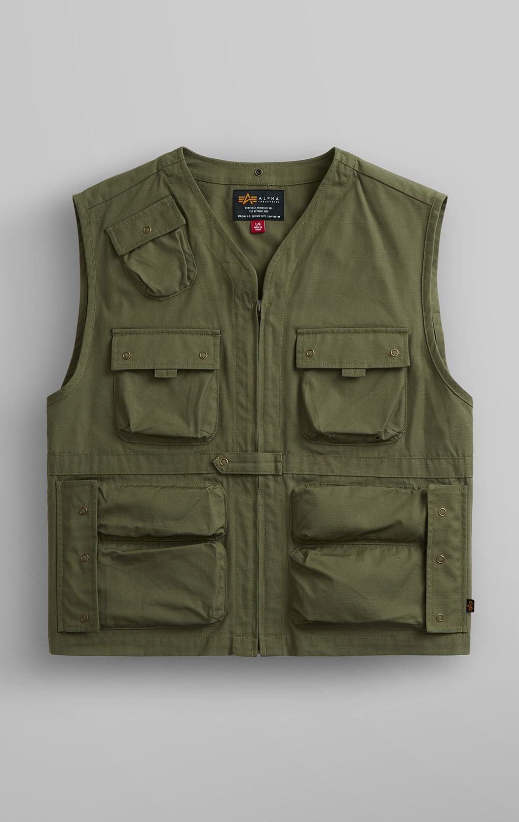 Ветровка трансформер ALPHA INDUSTRIES C-1 MOD SHIRT JACKET SS 24 m OG-107 green 