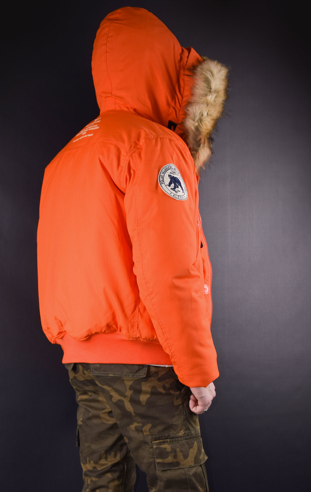 Аляска короткая ALPHA INDUSTRIES POLAR SV flame orange 