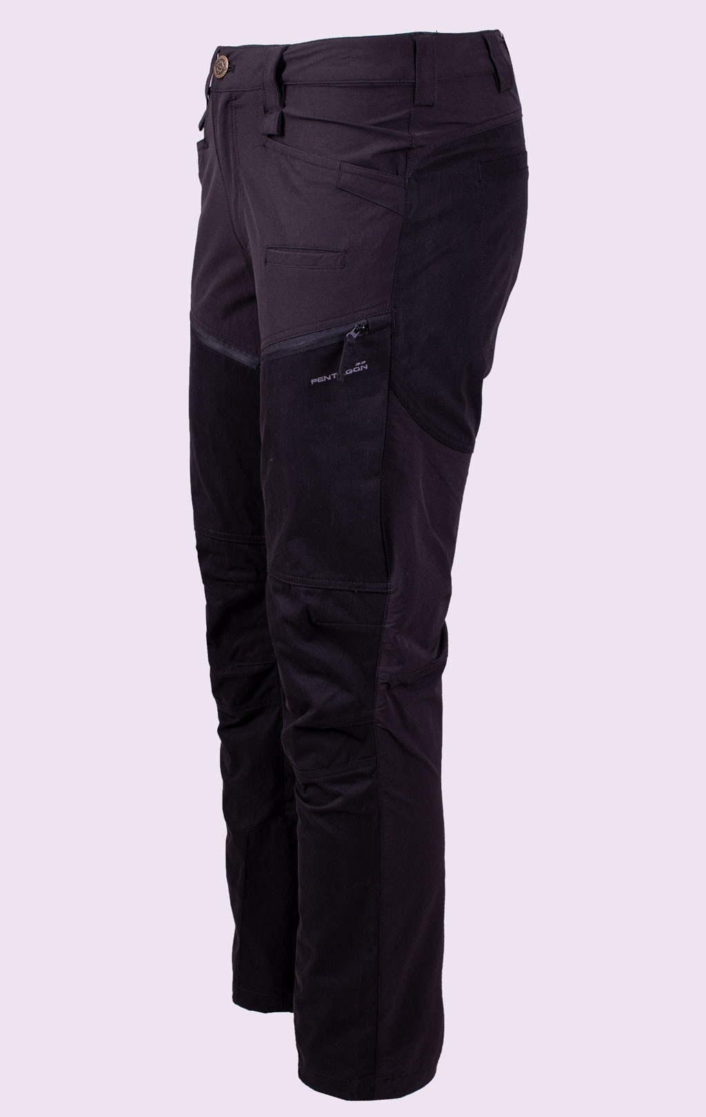 Брюки тактические Pentagon RENEGADE SAVANNA big size хлопок75%/нейлон25% stretch black 05045 