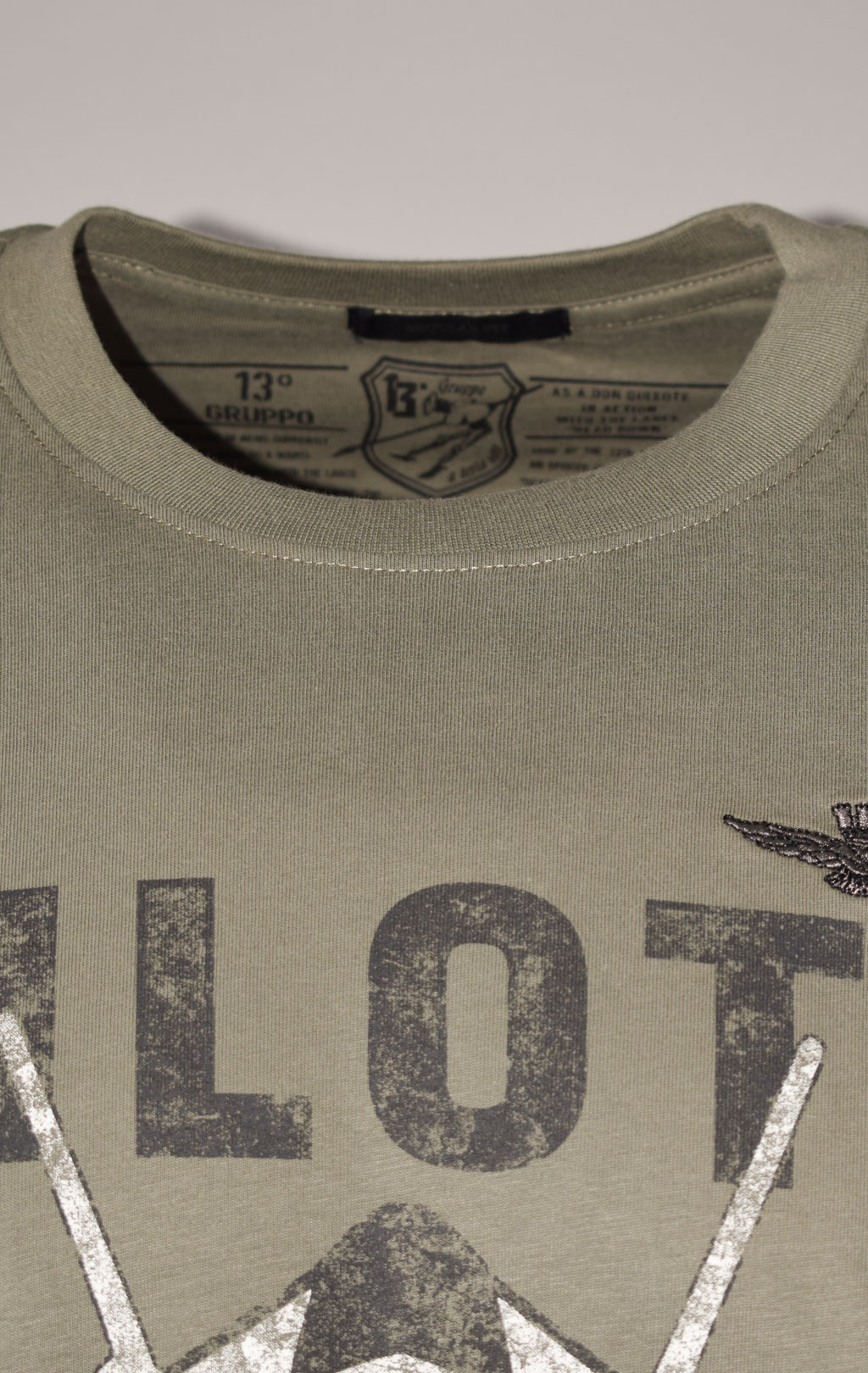 Лонгслив AERONAUTICA MILITARE FW 22/23/BD verde militare (TS 2008) 