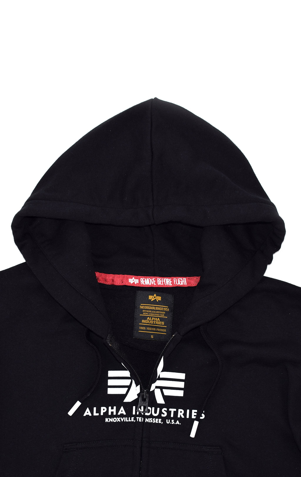 Женская толстовка-кроп ALPHA INDUSTRIES BASIC BOXY ZIP HOODY black 