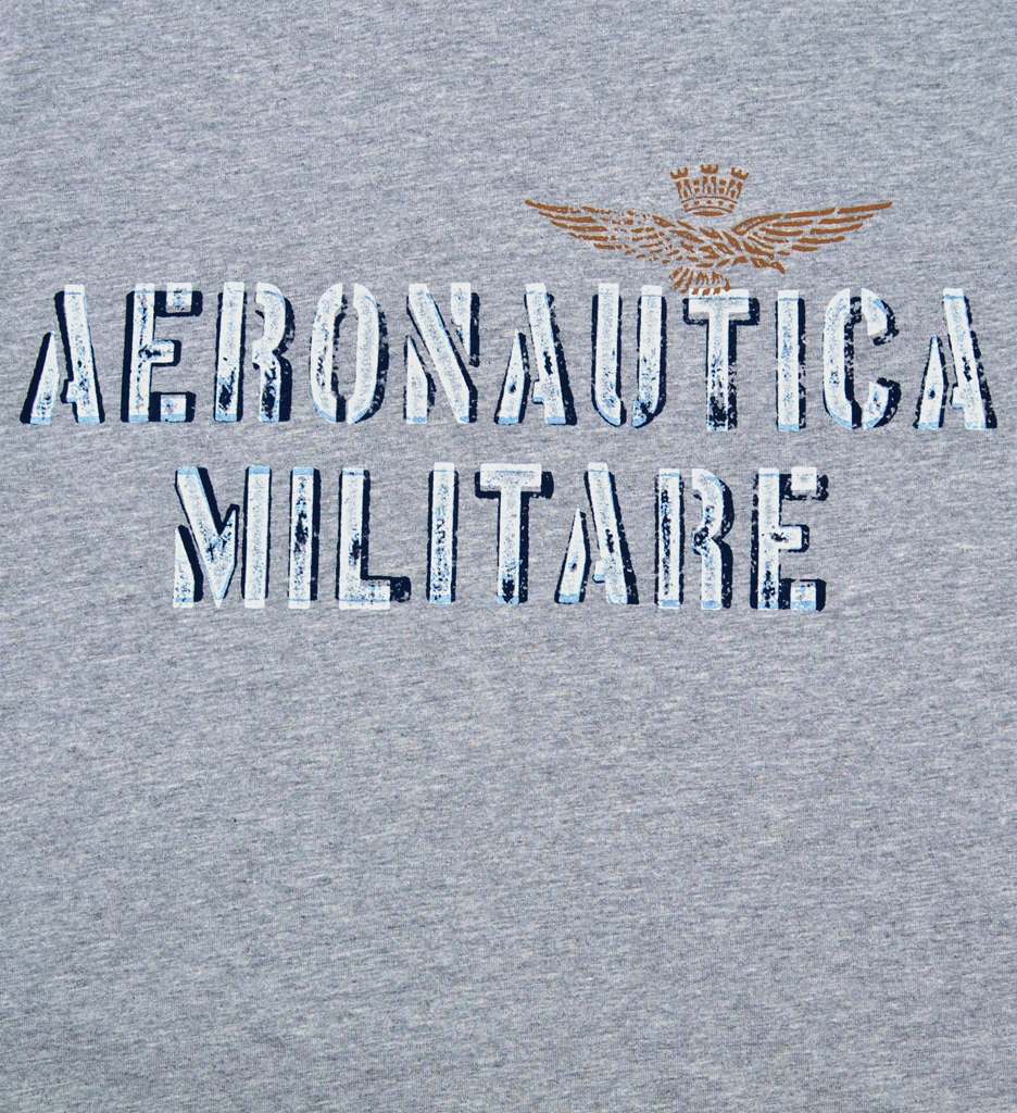 Футболка AERONAUTICA MILITARE grigio melange (TS 1473) 